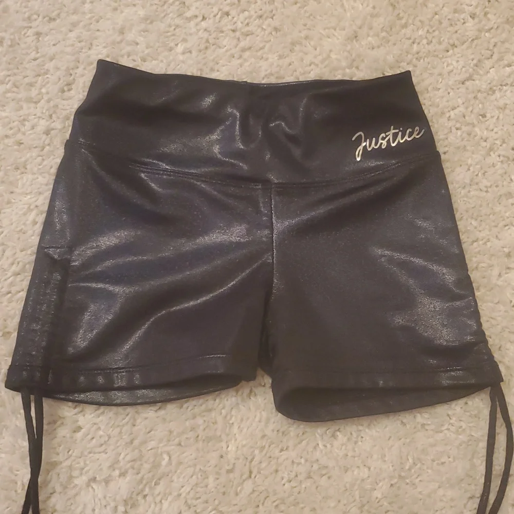 5 For 25$ Justice Shimmering‎ Athletic Shorts Youth Size Small 7/8 Black
